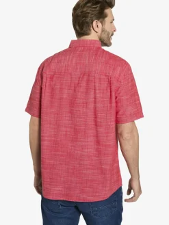 BABISTA Hemden<Herren Kurzarmhemd - BELLAVERO rot uni