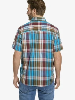 BABISTA Hemden<Herren Kurzarmhemd - BELLIANO blau kariert