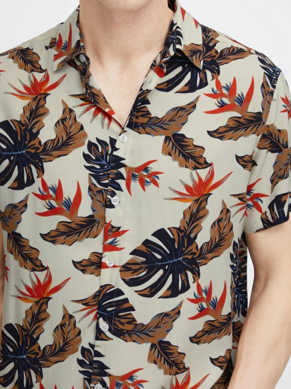 BLEND Hemden<Herren Kurzarmhemd - BHGawai grün gemustert