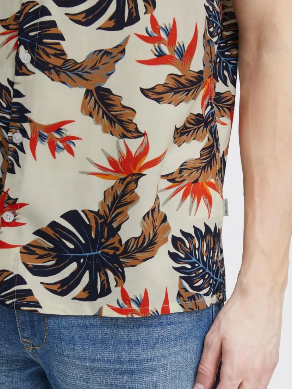 BLEND Hemden<Herren Kurzarmhemd - BHGawai grün gemustert