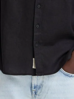 BLEND Hemden<Herren Kurzarmhemd - BHVIC schwarz uni