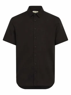 BLEND Hemden<Herren Kurzarmhemd - BHVIC schwarz uni