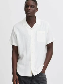 BLEND Hemden<Herren Kurzarmhemd - BHVICTOR weiß uni