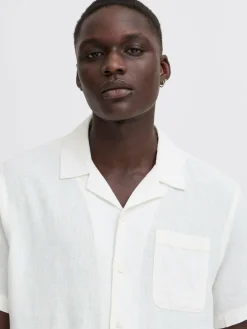 BLEND Hemden<Herren Kurzarmhemd - BHVICTOR weiß uni