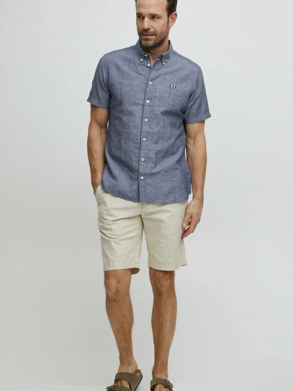 FQ1924 Hemden<Herren Kurzarmhemd - FQErlend marine uni