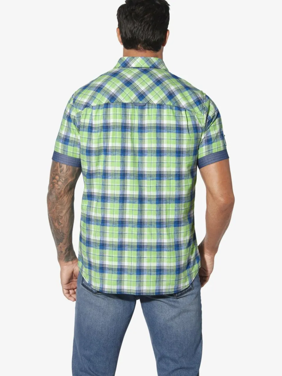 Jan Vanderstorm Hemden<Herren Kurzarmhemd - HAAKER grün kariert