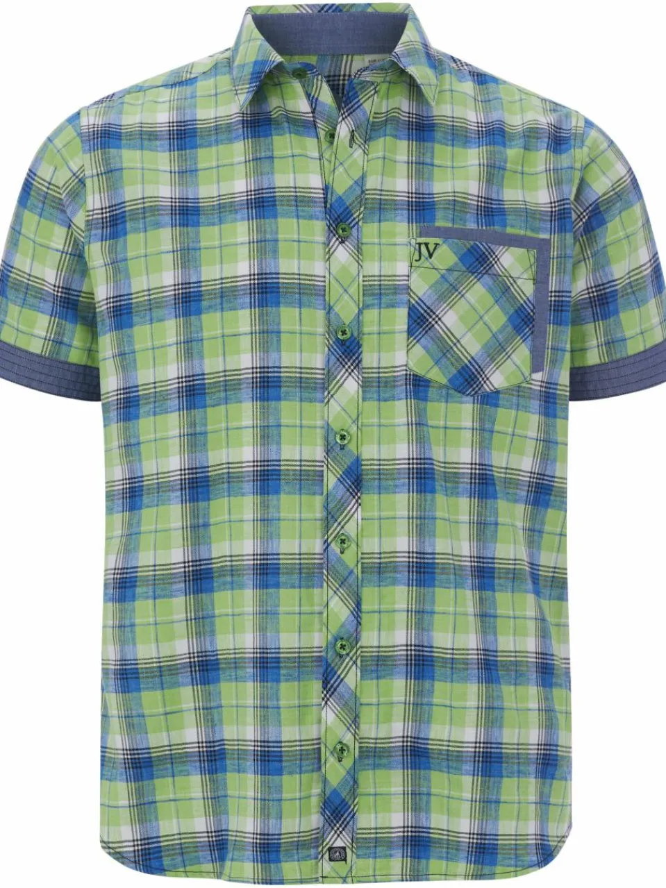 Jan Vanderstorm Hemden<Herren Kurzarmhemd - HAAKER grün kariert