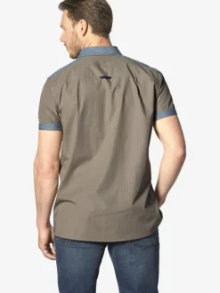 Jan Vanderstorm Shirts|Hemden<Herren Kurzarmhemd - HERKKO beige gemustert