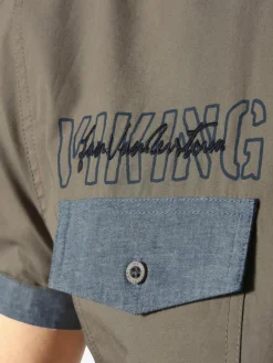 Jan Vanderstorm Shirts|Hemden<Herren Kurzarmhemd - HERKKO beige gemustert