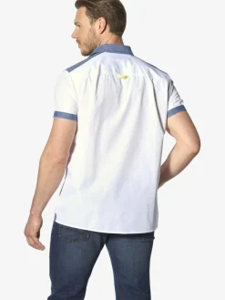 Jan Vanderstorm Shirts|Hemden<Herren Kurzarmhemd - HERKKO weiß gemustert