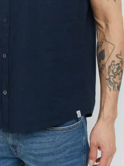 Indicode Hemden<Herren Kurzarmhemd - IDHank marine uni