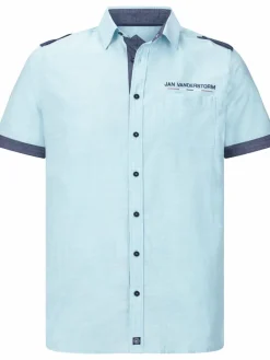 Jan Vanderstorm Hemden<Herren Kurzarmhemd - MELFRED türkis uni