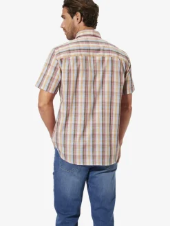 BABISTA Hemden<Herren Kurzarmhemd - NAVOR orange kariert