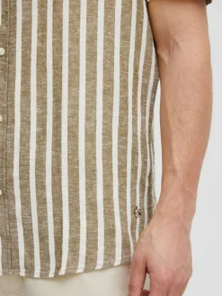 11 Project Hemden<Herren Kurzarmhemd - PROchy braun gestreift