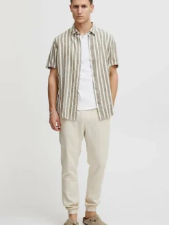 11 Project Hemden<Herren Kurzarmhemd - PROchy braun gestreift