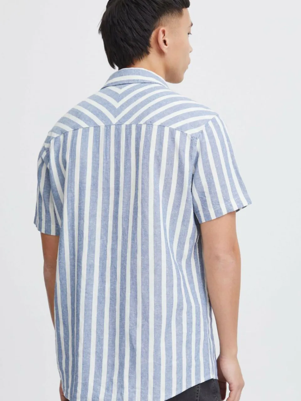 11 Project Hemden<Herren Kurzarmhemd - PROchy blau gestreift