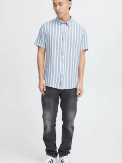 11 Project Hemden<Herren Kurzarmhemd - PROchy blau gestreift