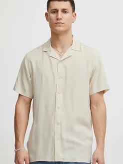 Herren Solid Hemden>Herren Kurzarmhemd - SDFeno