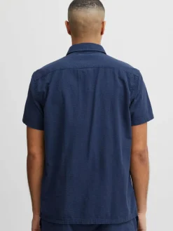 Solid Hemden<Herren Kurzarmhemd - SDFrevne blau uni