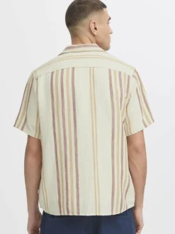 Herren Solid Hemden>Herren Kurzarmhemd - SDISAI