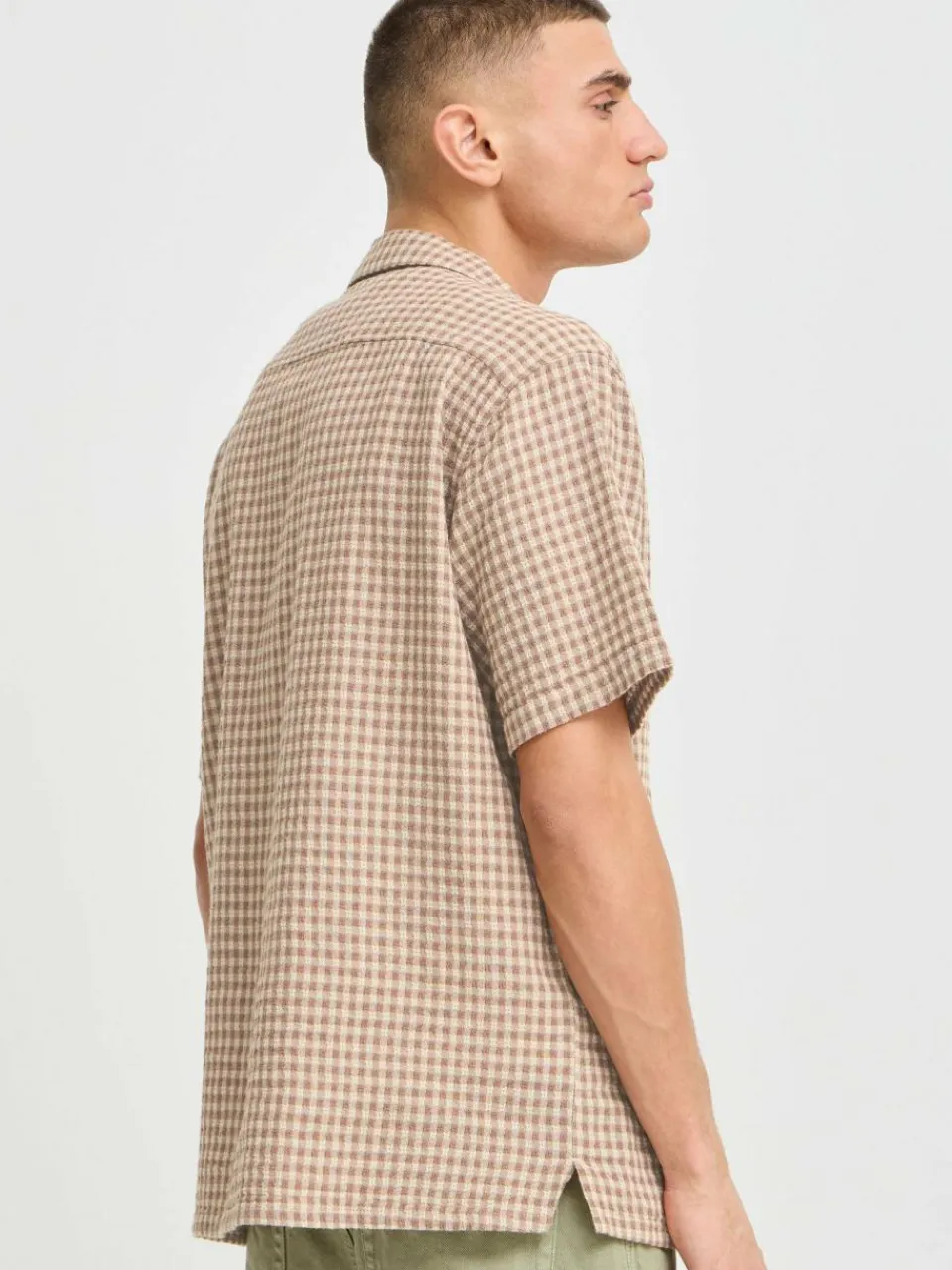 Herren Solid Hemden>Herren Kurzarmhemd - SDORLANDO