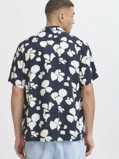 Solid Hemden<Herren Kurzarmhemd - SDPACHA blau gemustert