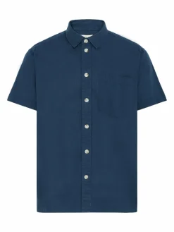 Solid Hemden<Herren Kurzarmhemd - SDPALLE blau strukturiert