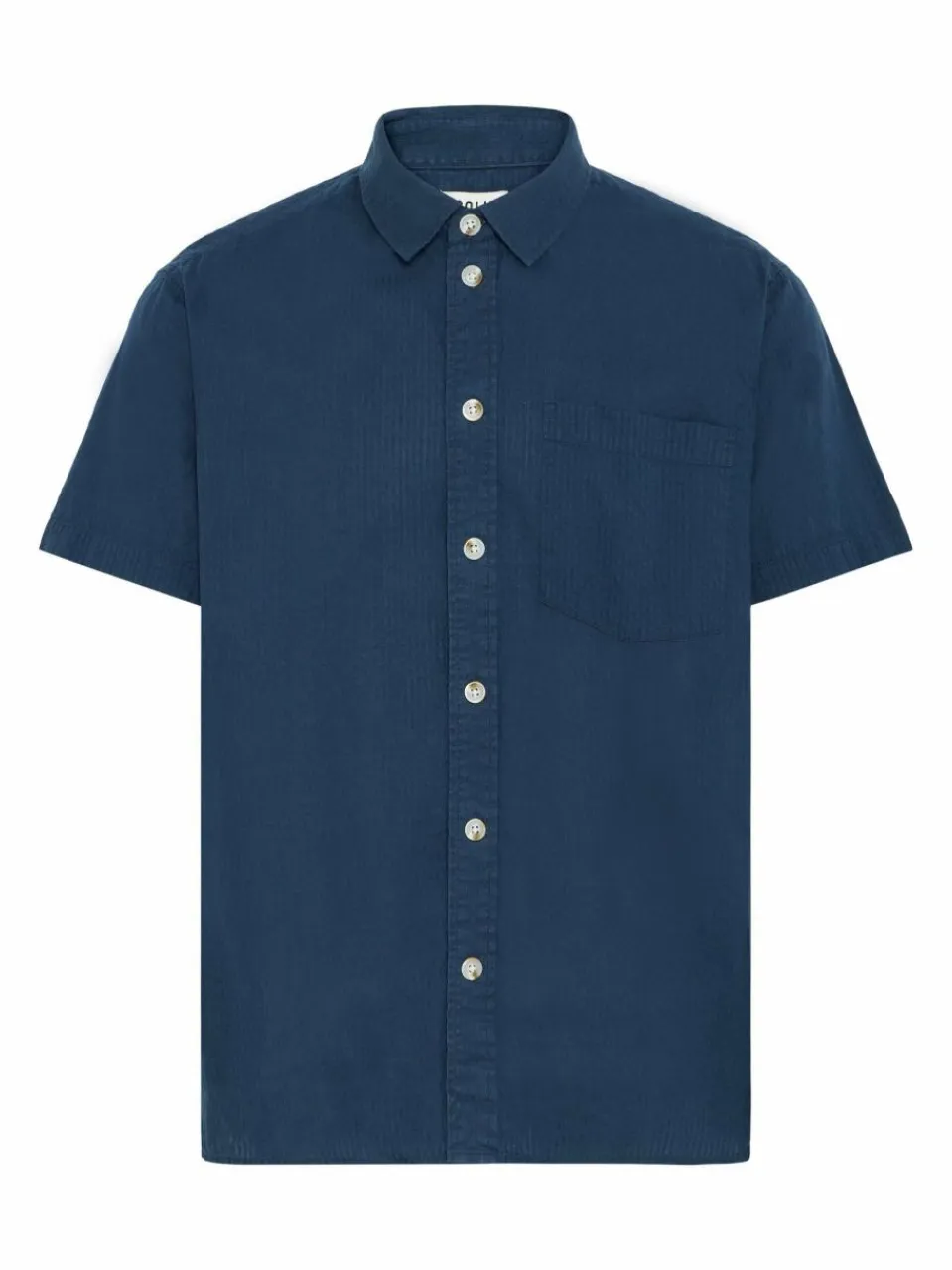 Solid Hemden<Herren Kurzarmhemd - SDPALLE blau strukturiert