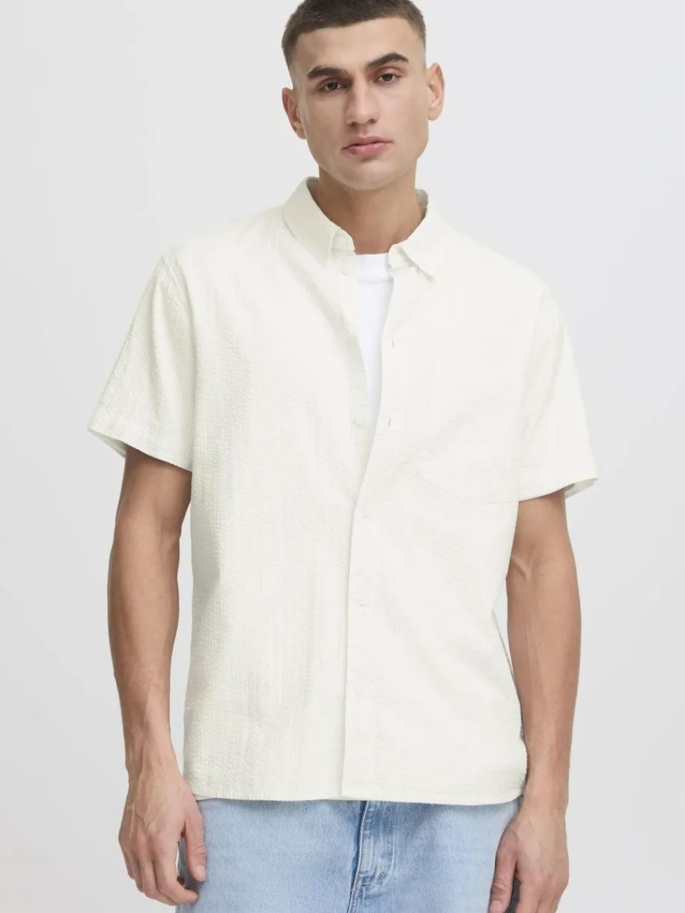 Herren Solid Hemden>Herren Kurzarmhemd - SDPALLE