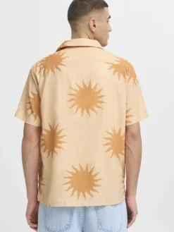 Herren Solid Hemden>Herren Kurzarmhemd - SDPARGAV