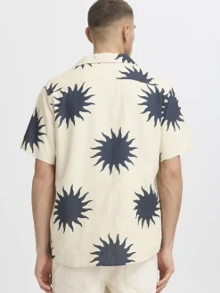 Solid Hemden<Herren Kurzarmhemd - SDPARGAV beige gemustert