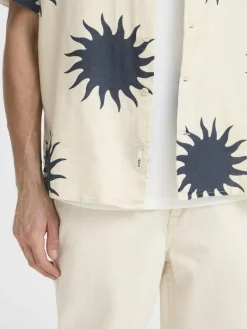 Solid Hemden<Herren Kurzarmhemd - SDPARGAV beige gemustert