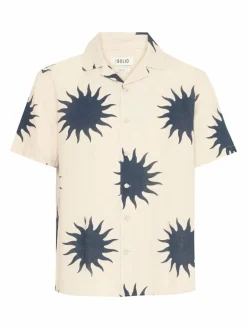 Solid Hemden<Herren Kurzarmhemd - SDPARGAV beige gemustert