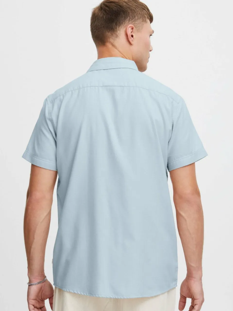 Solid Hemden<Herren Kurzarmhemd - SDPETE blau uni