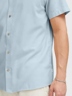 Solid Hemden<Herren Kurzarmhemd - SDPETE blau uni