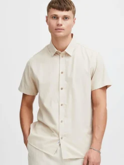 Herren Solid Hemden>Herren Kurzarmhemd - SDPETE