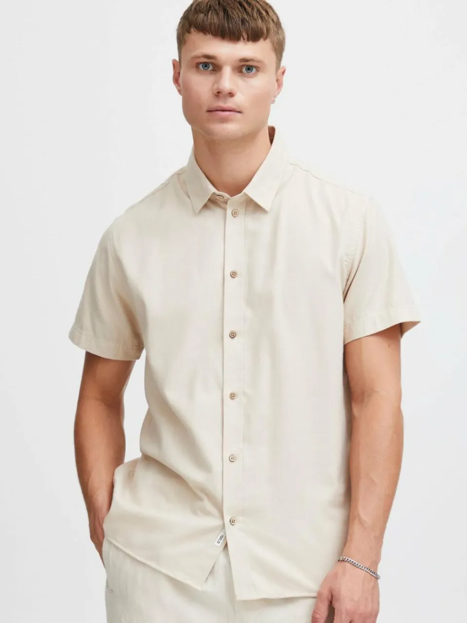 Herren Solid Hemden>Herren Kurzarmhemd - SDPETE