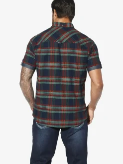 Jan Vanderstorm Hemden<Herren Kurzarmhemd - SNALLE blau kariert