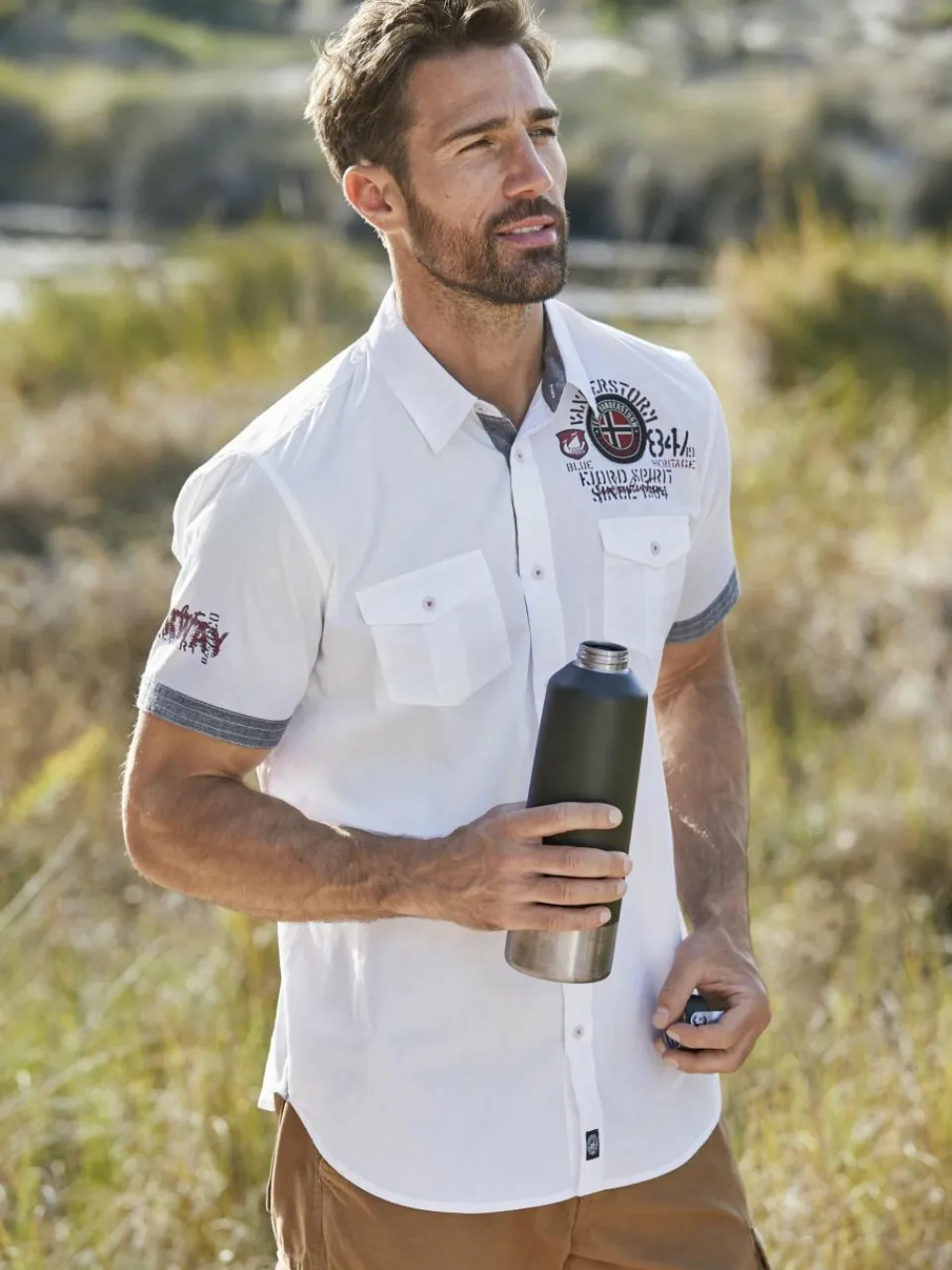 Herren Jan Vanderstorm Hemden>Herren Kurzarmhemd - SNOFRED