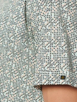 No Excess Hemden<Herren Kurzärmeliges Hemd aqua bedruckt