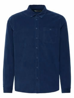 BLEND Hemden<Herren Langarmhemd blau gemustert