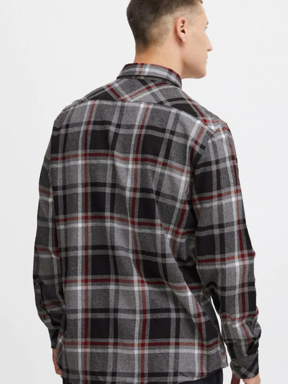 Herren Solid Hemden>Herren Langarmhemd