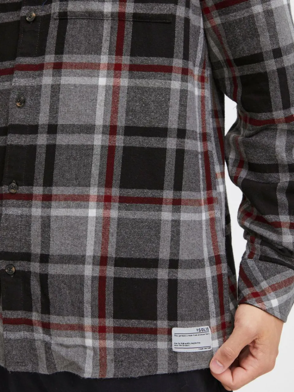 Herren Solid Hemden>Herren Langarmhemd