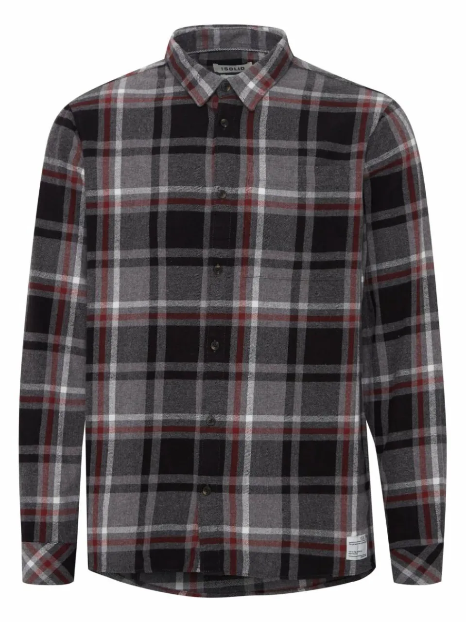 Herren Solid Hemden>Herren Langarmhemd