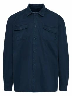 BLEND Hemden<Herren Langarmhemd blau uni