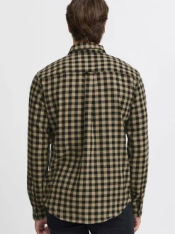 BLEND Hemden<Herren Langarmhemd camel kariert