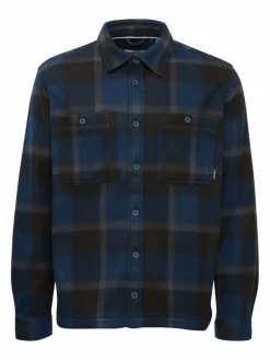 BLEND Hemden<Herren Langarmhemd blau kariert