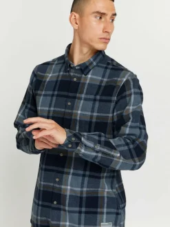 Herren Solid Hemden>Herren Langarmhemd