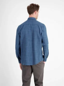 LERROS Hemden<Herren Langarmhemd blau uni