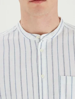 BLEND Hemden<Herren Langarmhemd weiß gemustert